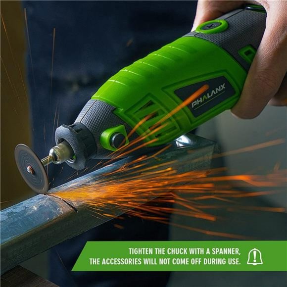 180W Rotary Tool Kit, 1.5-Amp 6 Variable Speed w/ Flex Shaft& 139pcs Accessories - Picture 4 of 6